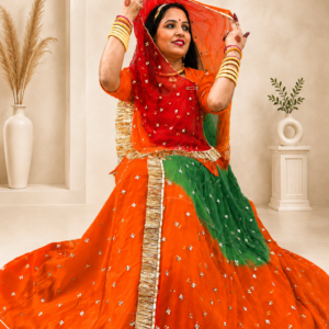 Premium Uppada Fabric Set with Half-Pure Odhni and Plain Magji.