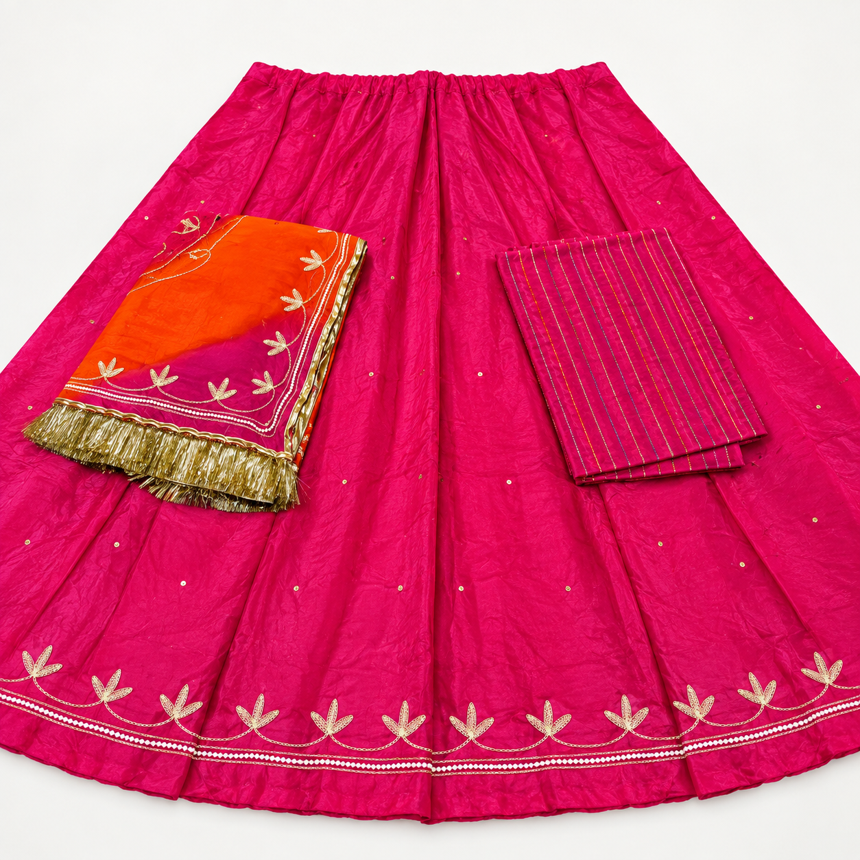 Uppada Fabric Suit with Pure Odhni & Aari Magji - Image 3