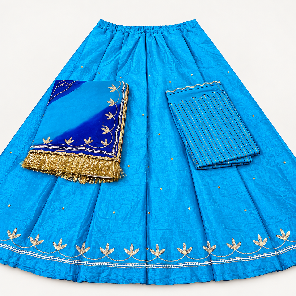 Uppada Fabric Suit with Pure Odhni & Aari Magji - Image 5
