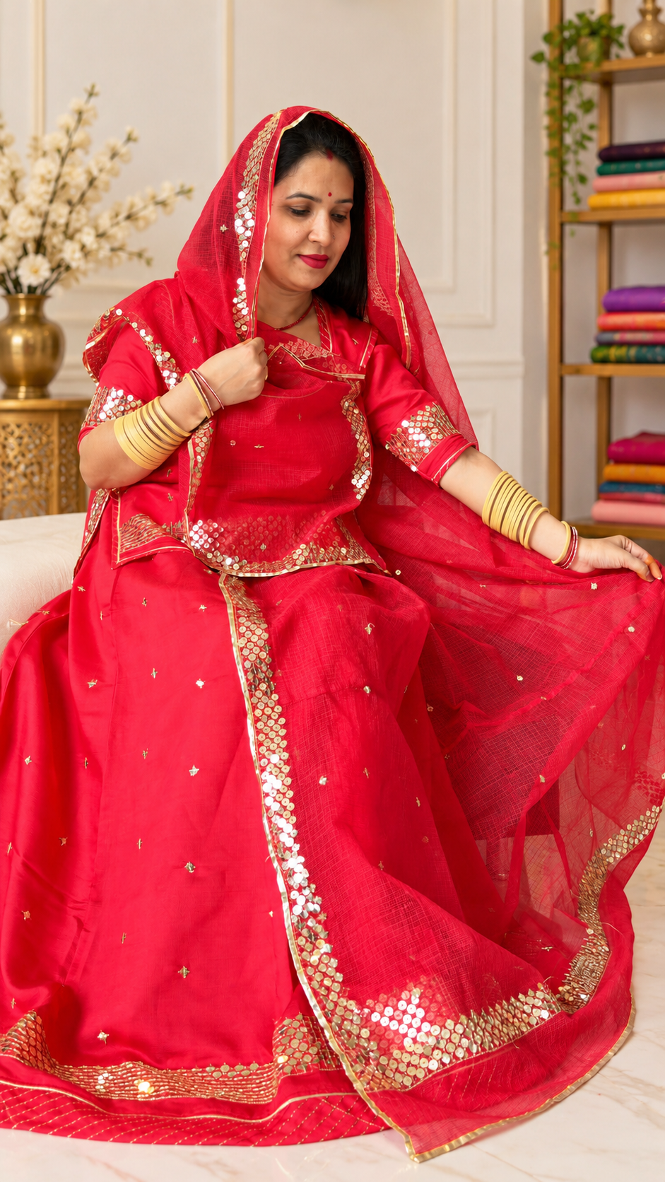 Pashmina Fabric Suit with Doriya Odhni and Aari Magji – Panavi Paridhan
