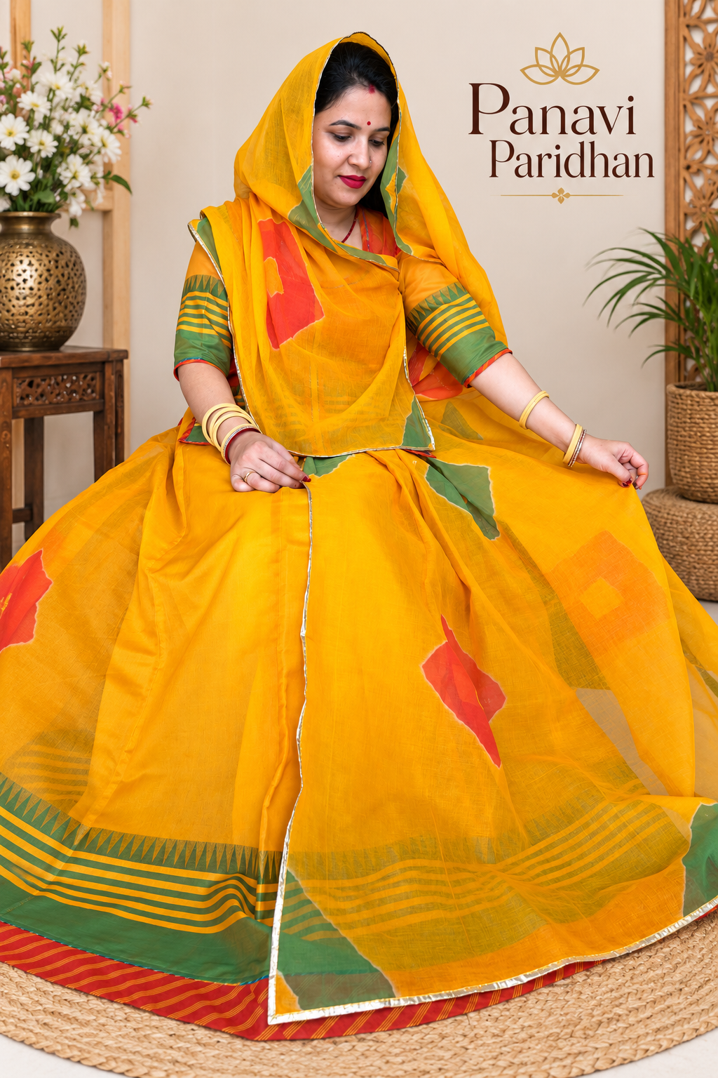 Banarasi Suit with Cotton Odhni – Panavi Paridhan
