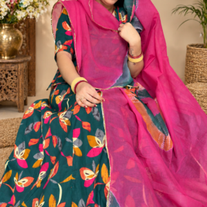 Cotton Suit with Cotton Hand-Dye Odhni – Panavi Paridhan