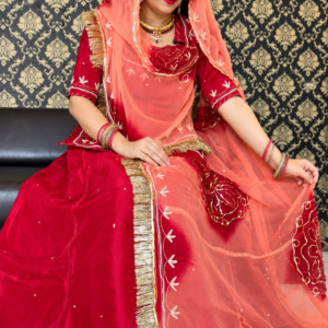 Maroon colour ke liye alt text ye rakho: **Maroon Uppada Fabric Suit with Pure Odhni and Aari Magji – Panavi Paridhan**